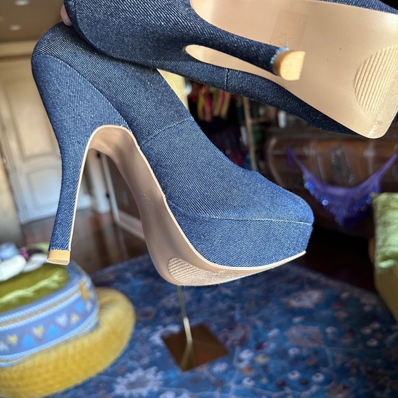 Blue Adorable Heels Denim - Picture 8 of 8